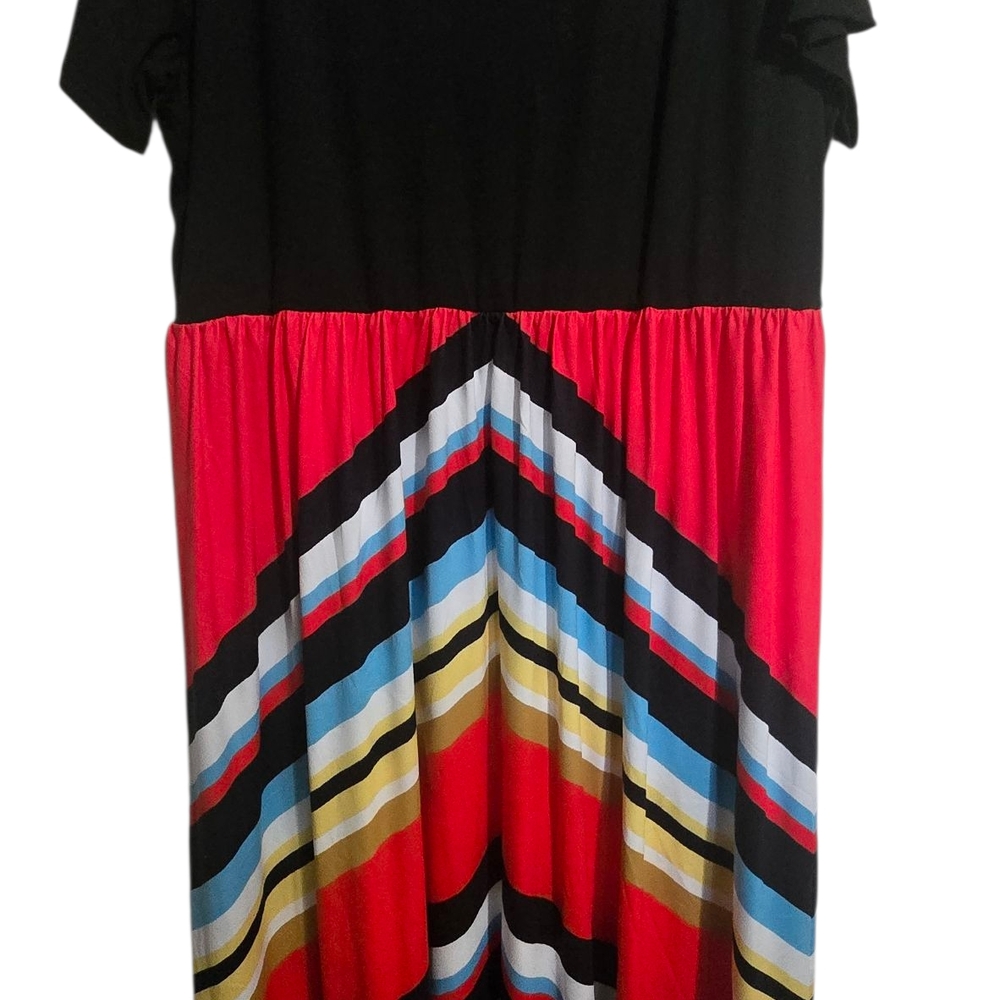 Colorful Striped Maxi Dress